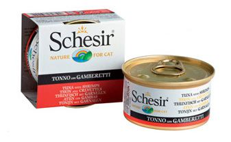 Schesir Complete  Cat Wet Food Tuna & Shrimps in Jelly Can 85g