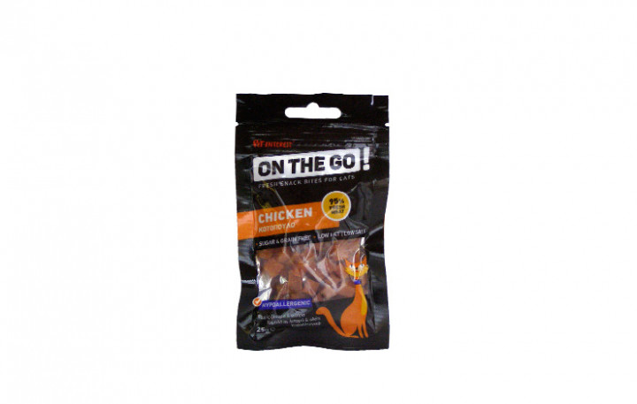 On The Go Cat Chicken Bites 25gr