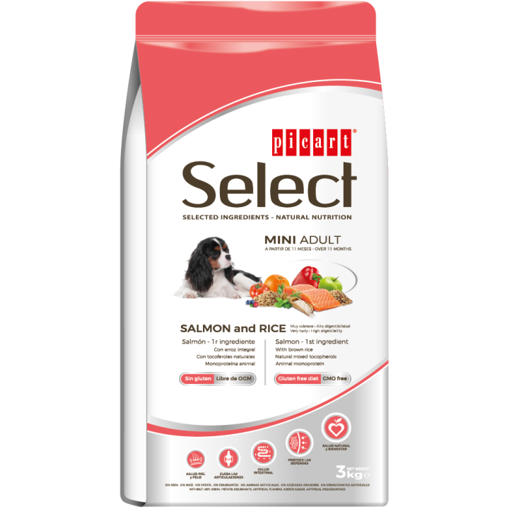 Picart Select Mini Adult Salmon & Rice 8Kg