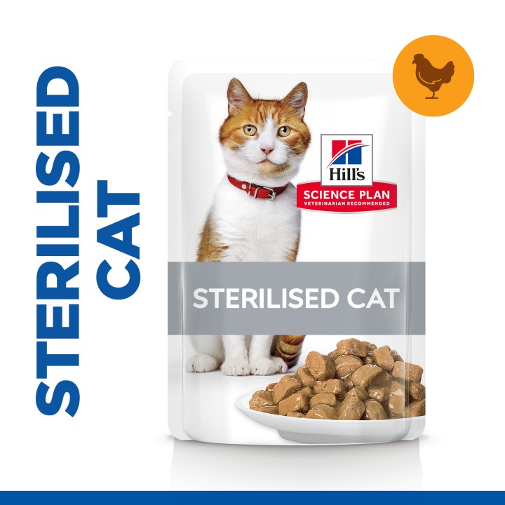 Hill's Science Plan Cat Wet Food Adult Sterilised Chicken Pouch 85gr