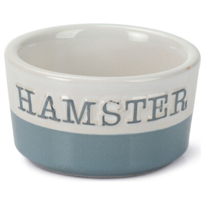 Beeztees Hamster Bowl Doki Ceramic Blue 7.5X7.5Cm Dishwasher Safe