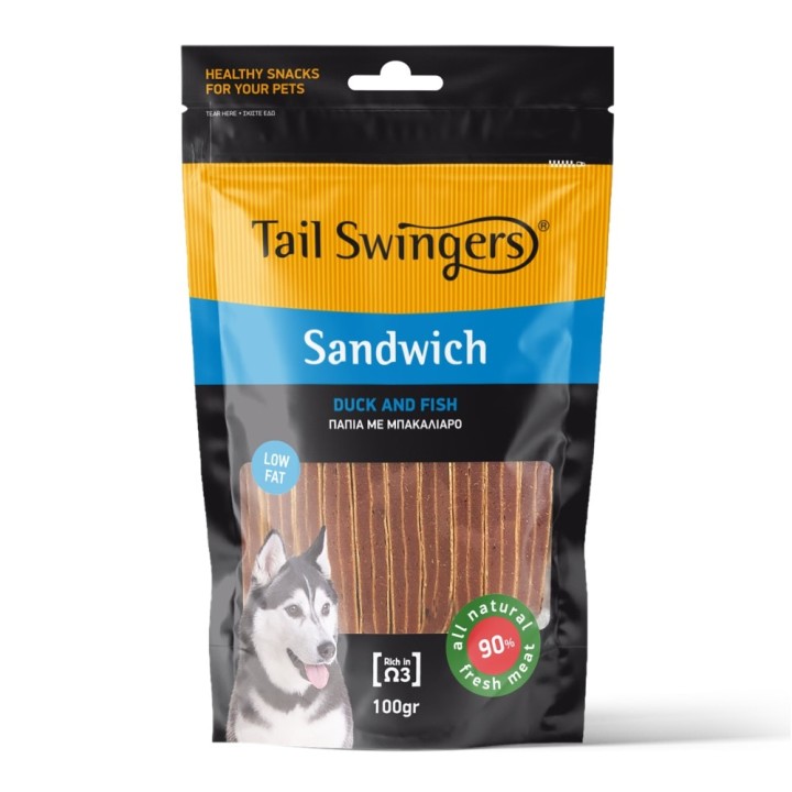 Tail Swingers Sandwich Duck & Fish 100gr