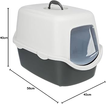 vico cat litter tray bl/white