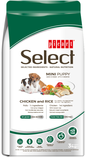 Picart Select Mini Puppy Chicken & Rice dog food 3kg