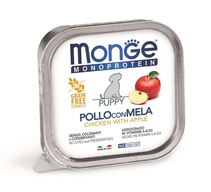 Monge Monoprotein Puppy Dog Paté Chicken with Apple ...