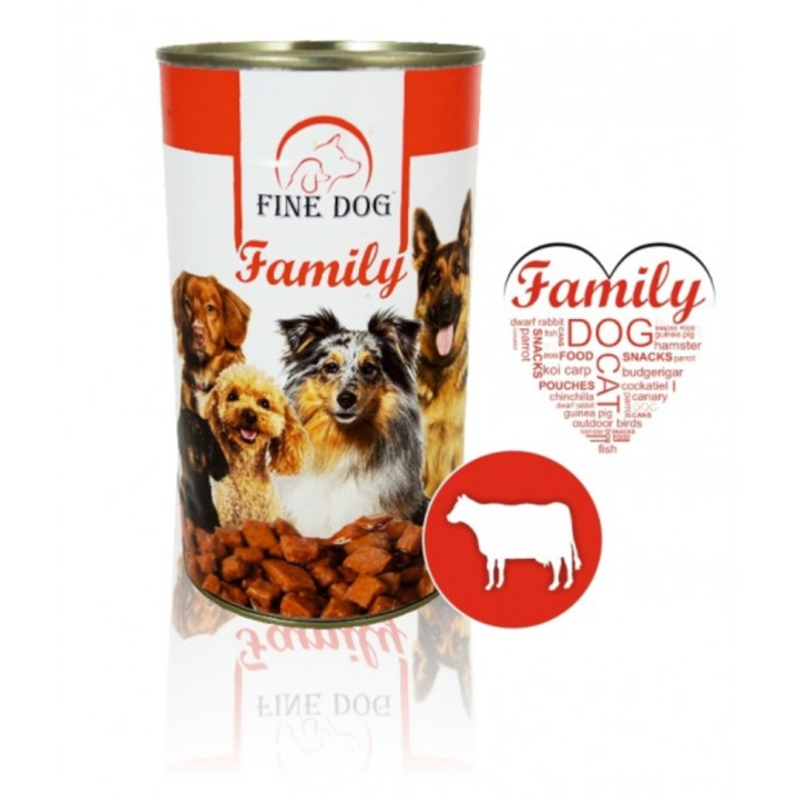 Fine Dog - Beef Can 1240g