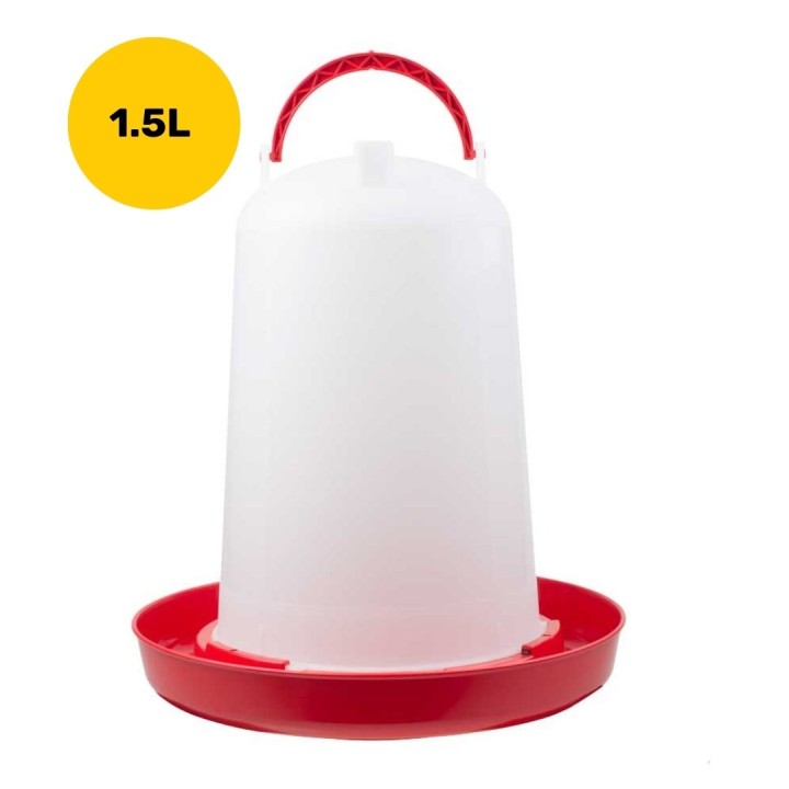 Olba Poultry drinker 1,5 l with bayonet closure red