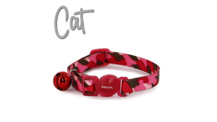 Safety Buckle Cat Collar Camoflage Pink