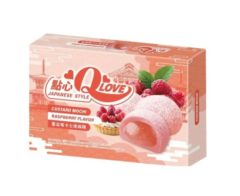 QLove Raspberry Custard Mochi 168g