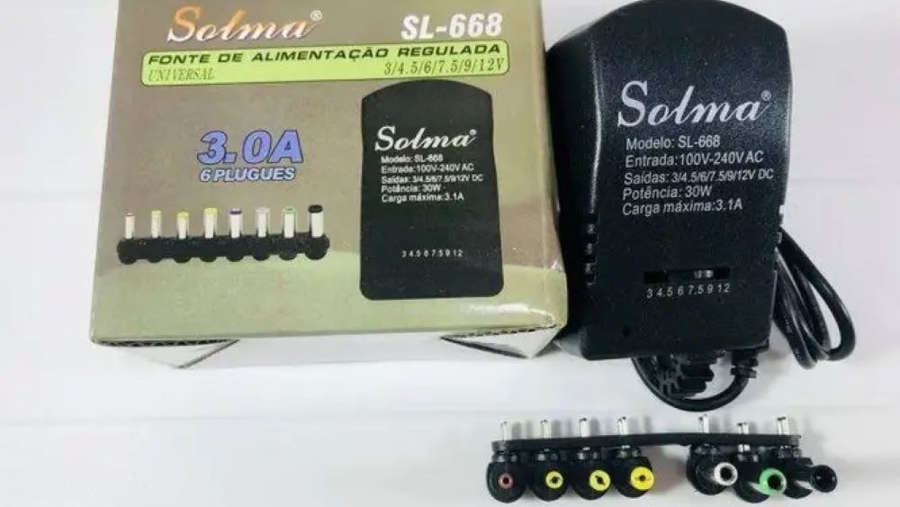 Adjustable Universal Power Adapter 3 Until 12V 3.1A 37.2W with 6 Plug (SL-668)