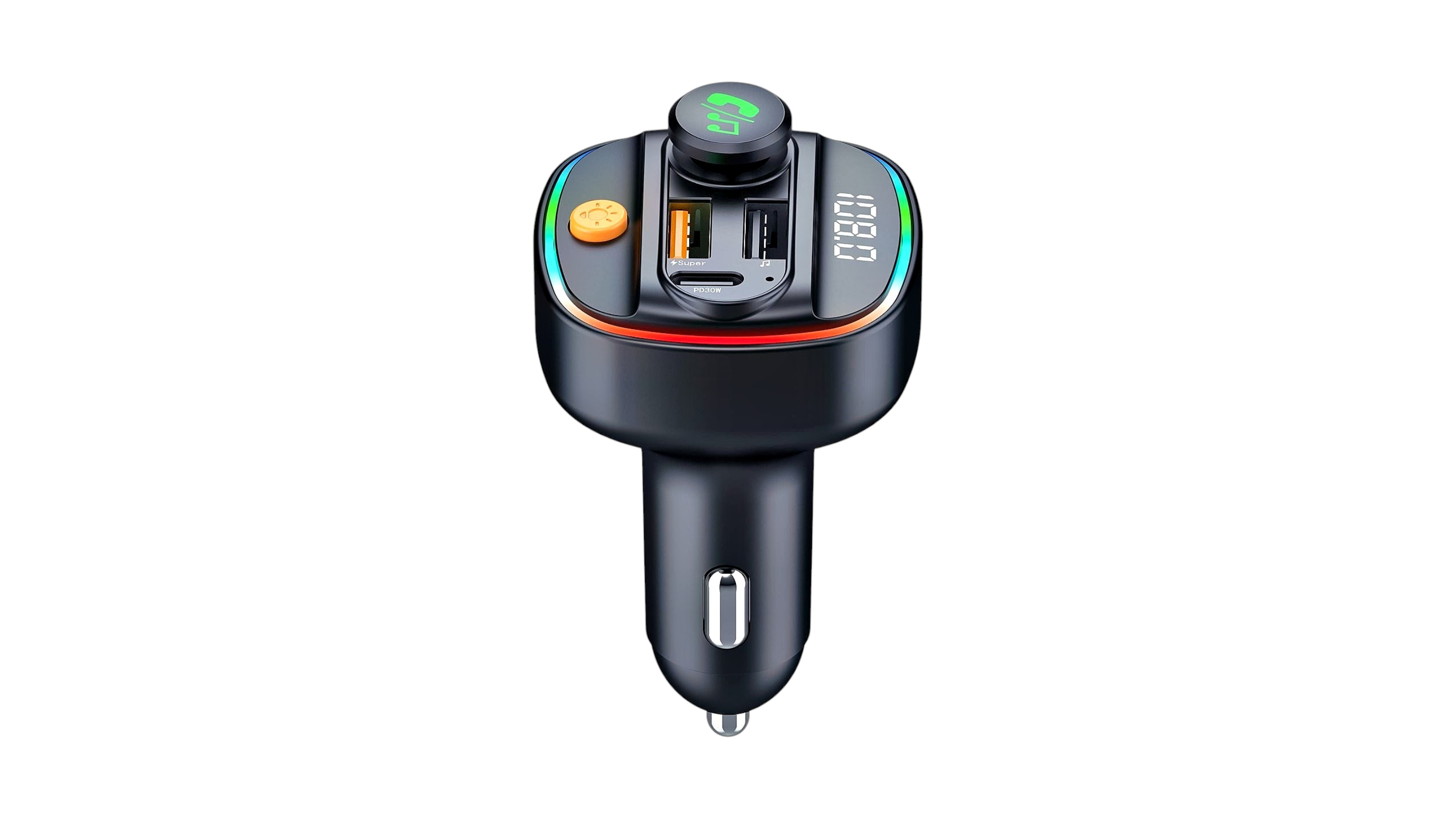 Smart Series PD30W+Dual USB Multi-function Wireless MP3 Fast Car Charger