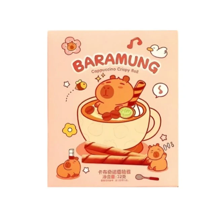 Aiyike Capybara Cappucino Crispy Roll 32g