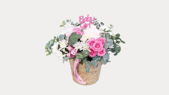 It's A Girl Basket Small