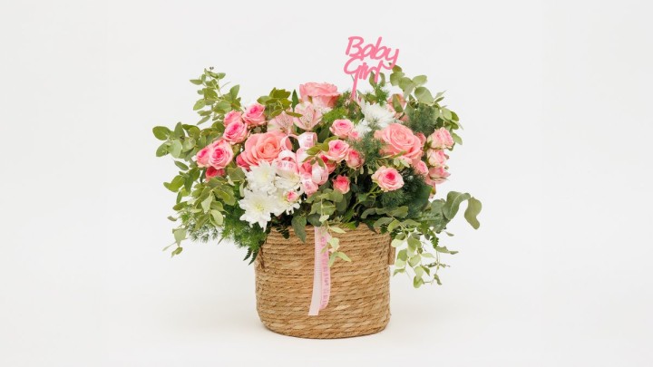 It's A Girl Basket Large