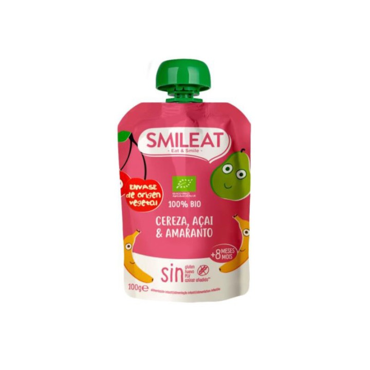 Smileat Cherry Acai And Amaranto Pouch 100G Bio