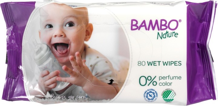 Bambo Nature Wet Wipes No Perfume 80S