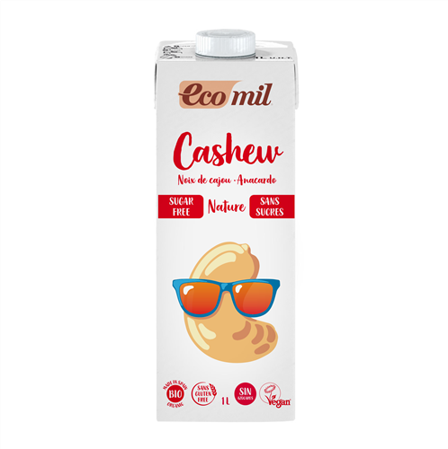 Ecomil Cashew Milk Sugar Free 1L Bio