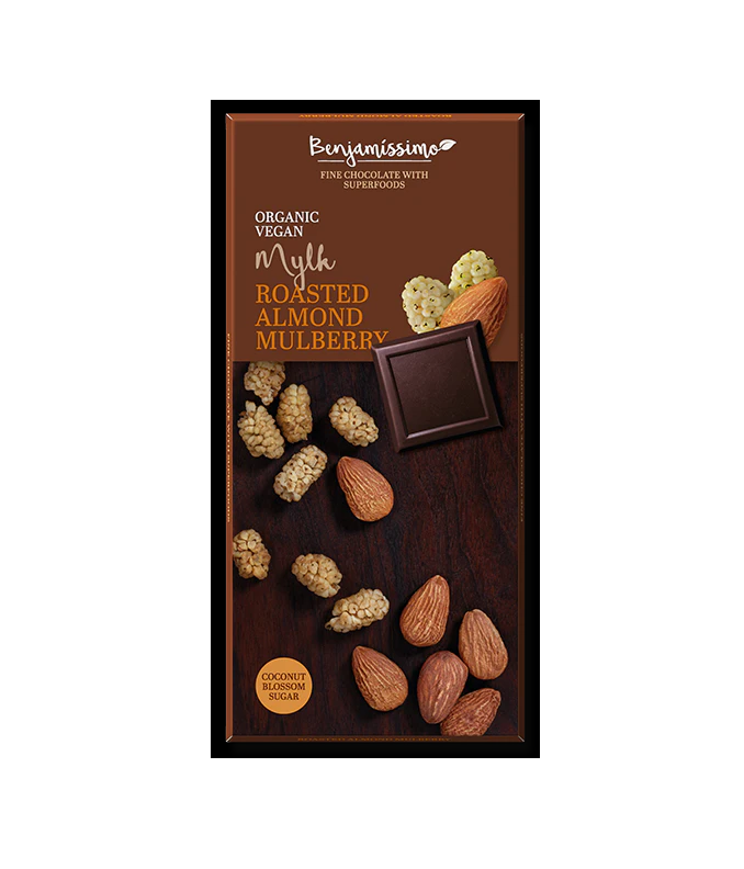 Benjamissimo Roasted Almond Mulberry Vegan Bar 70G Bio