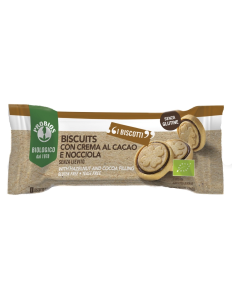 Probios, Biscuits With Hazelnut Cocoa Filling 4X24G Bio