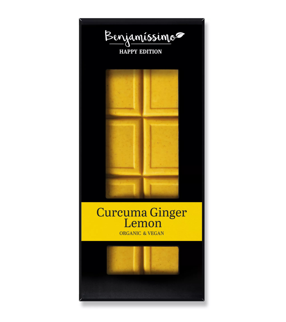 Benjamissimo Curcuma Ginger Lemon Vegan Bar 60G Bio
