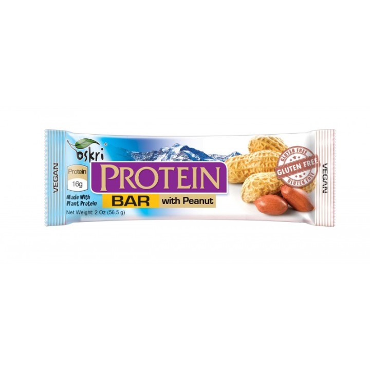 Oskri Peanut Dark Chocolate Bar 53G Bio