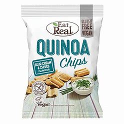 Eat Real Quinoa Chips Sour Cream & Chives Gluten Free Vegan 30G