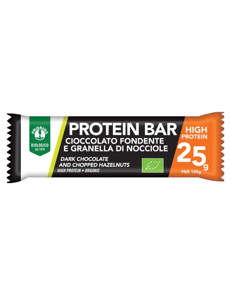 Probios, Protein Bar Dark Chocolate Chopped Hazelnuts 40G Bio
