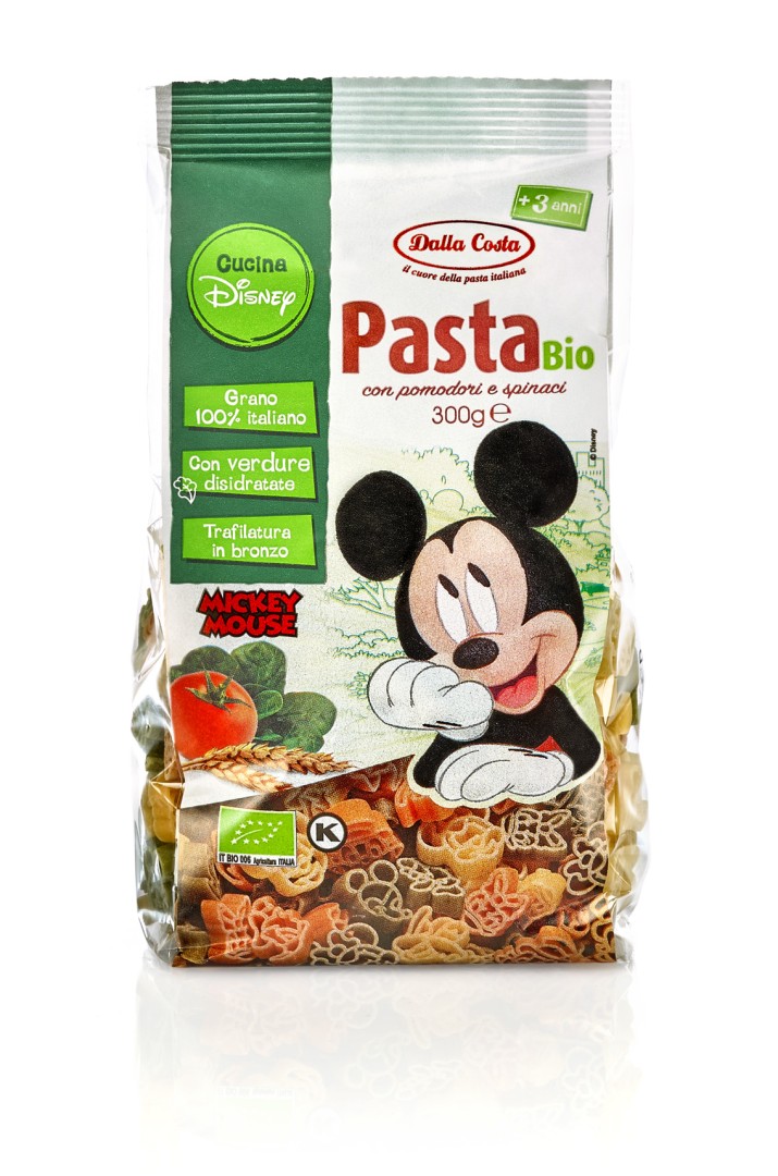 Dalla Costa Pasta Kids Mickey Tomato-Spinach 300G Bio