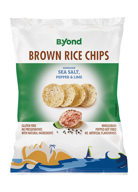 Byond Brown Rice Chips Sea Salt Pepper Lime 7Og