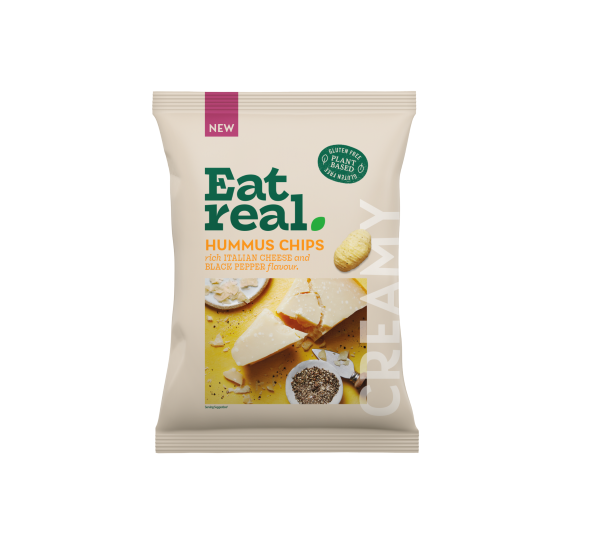 Eat Real, Hummus Chips Italian Cheese Black Pepper 110g