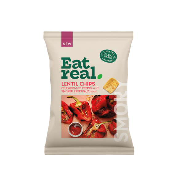 Eat Real, Lentil Chips Char Grilled Red Pepper 95g