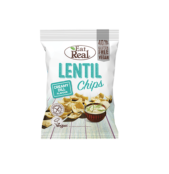 Eat Real Lentil Chips Sea Salt Gluten Free 100G Bio