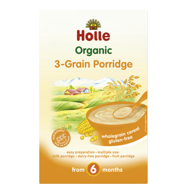 Holle 3 Grain Porridge (6M) 250G Bio