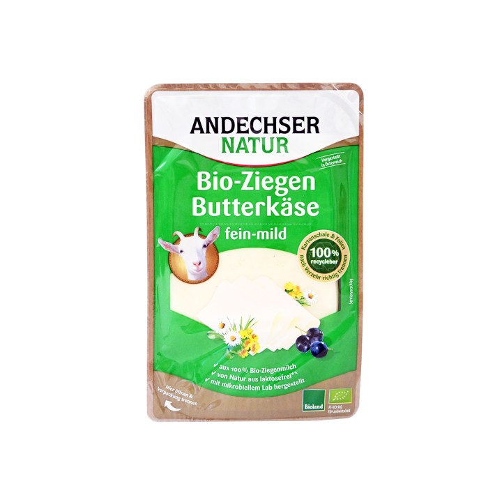 Andechser Goats Cheese Slices Bio Pack Of 100 Gr