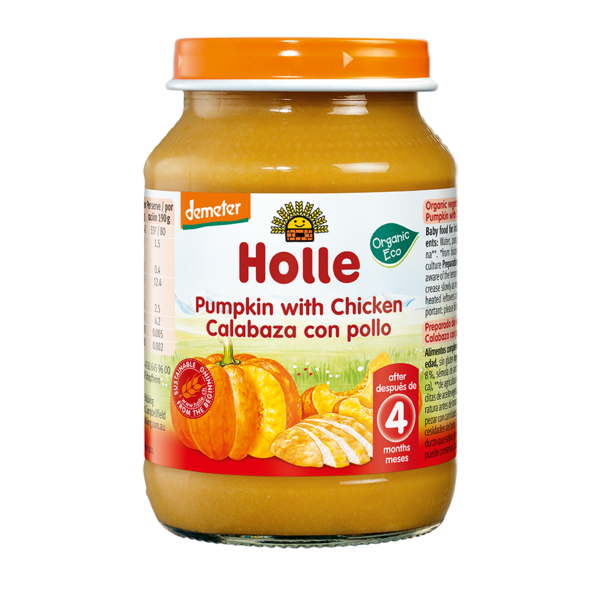 Holle Jar Pumpkin With Chicken (4Μ) Bio 190G