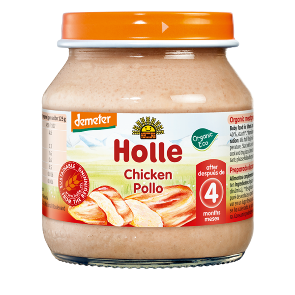 Holle Jar Chicken (4Μ) 125G Bio