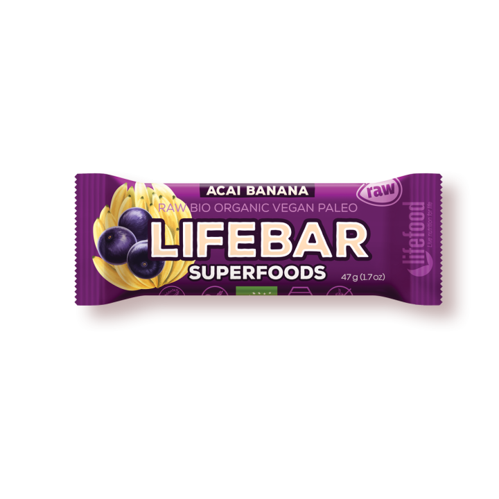Lifebar Plus Acai Banana G/F 47G Bio