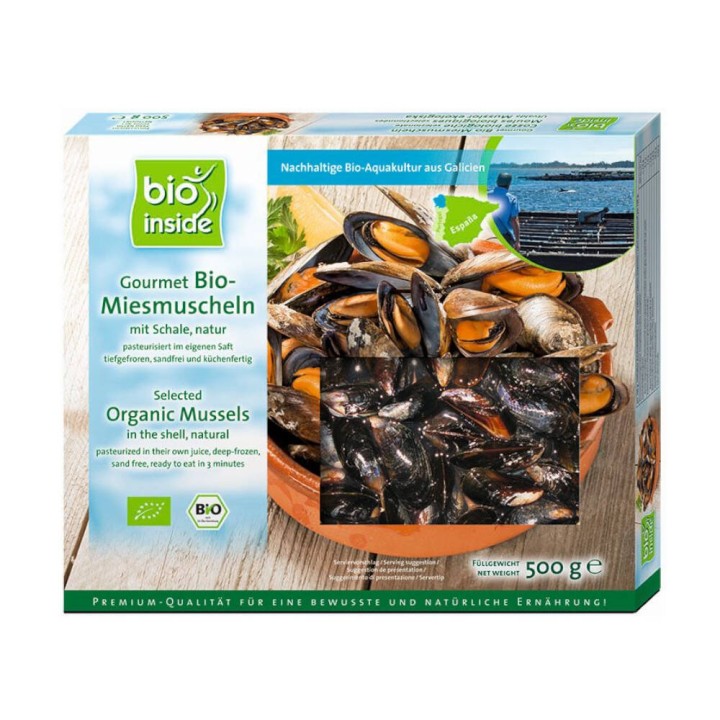 Bio Inside Frozen Fish Natural Selected Mussels Bio Pack Of 500 Gr  Seafood