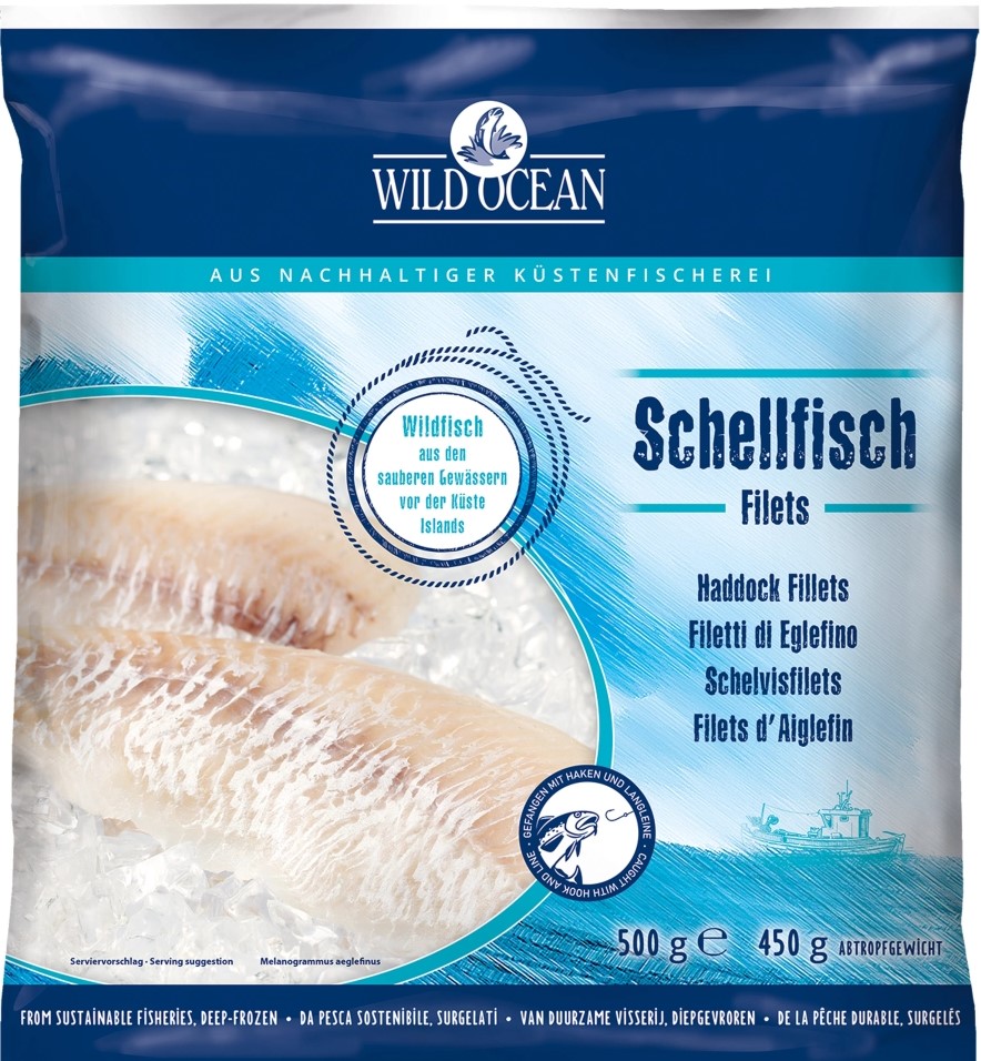 Wild Ocean Frozen Haddok Filets Fish Pack Of 500 Gr  Seafood