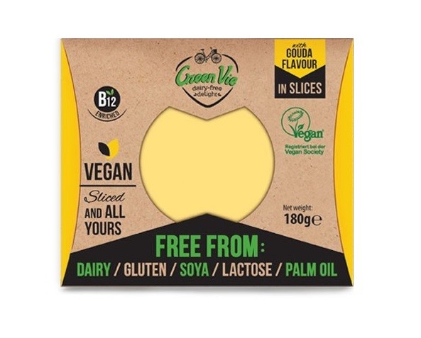 Green Vie Gouda Flavour Slices 180G Vegan