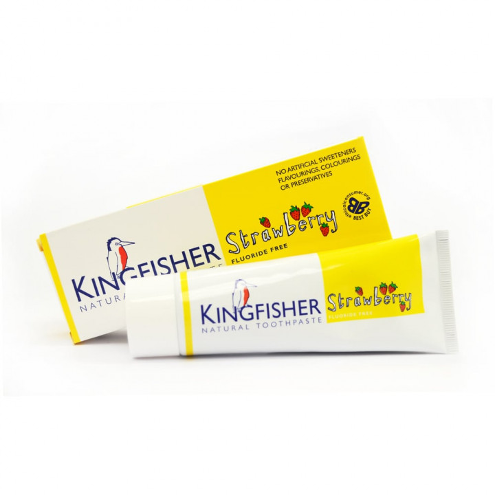 Kingfisher Kids Natural Strawbery Toothpaste Fluoride Free 75Ml