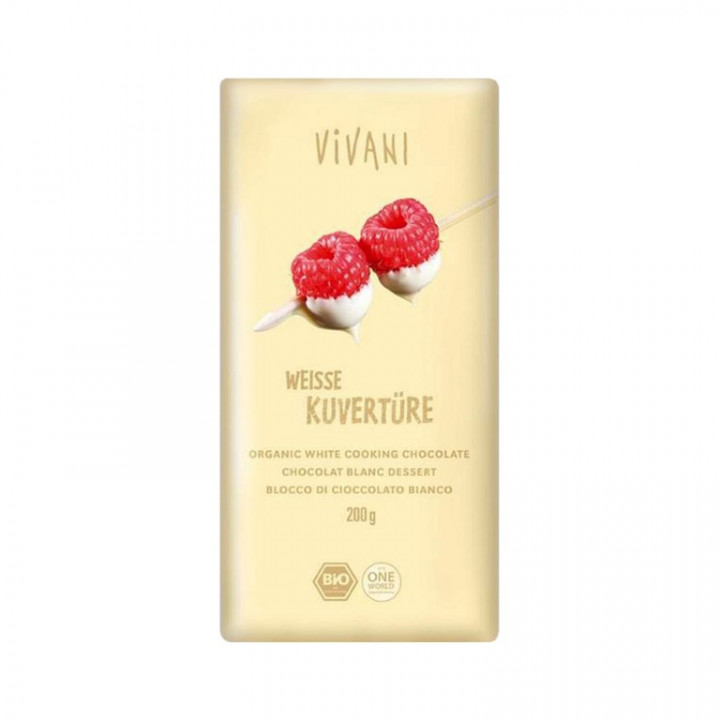 Vivani White Chocolate Kuverture Bio 200G