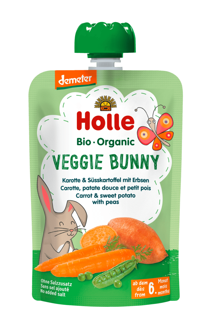 Holle Bunny Carrot Sweet Potato Peas 100G Bio (V)