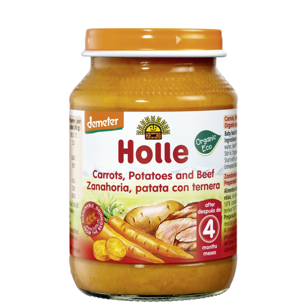 Holle Jar Carrots Potatoes & Beef (5Μ) 190G Bio