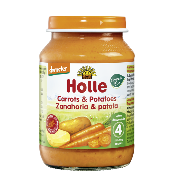 Holle Jar Carrots & Potatoes (4M) 190G Bio (V)