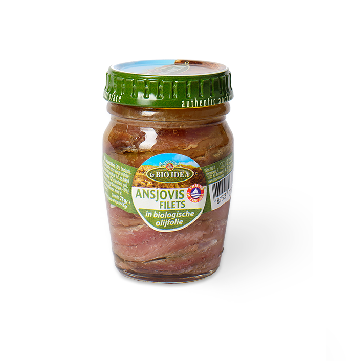 La Bio Idea Anchovy Fillets In Olive Oil 78G
