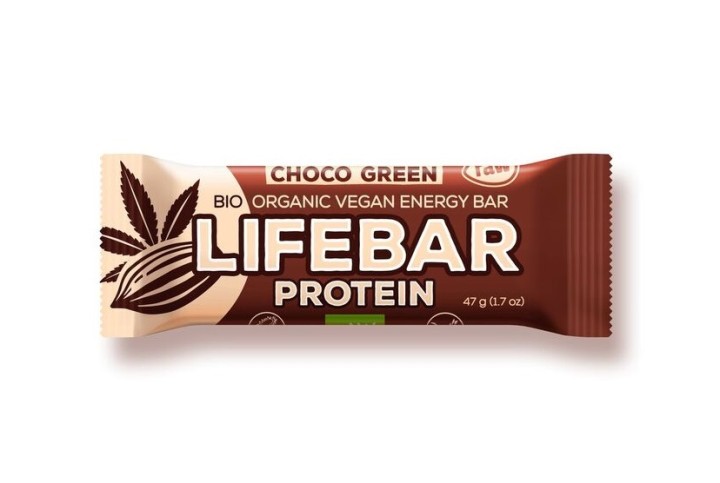 Lifebar Choco Green Protein Bar 47G Bio