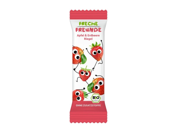 Erdbar, Kids Bar Apple Strawberry 21g Bio