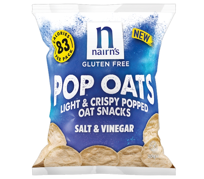 Nairns Pop Oats Snacks Salt Vinegar 20G