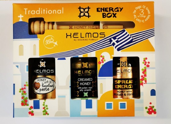 Helmos Gift Box Energy -wooden Spoon 3 X120g